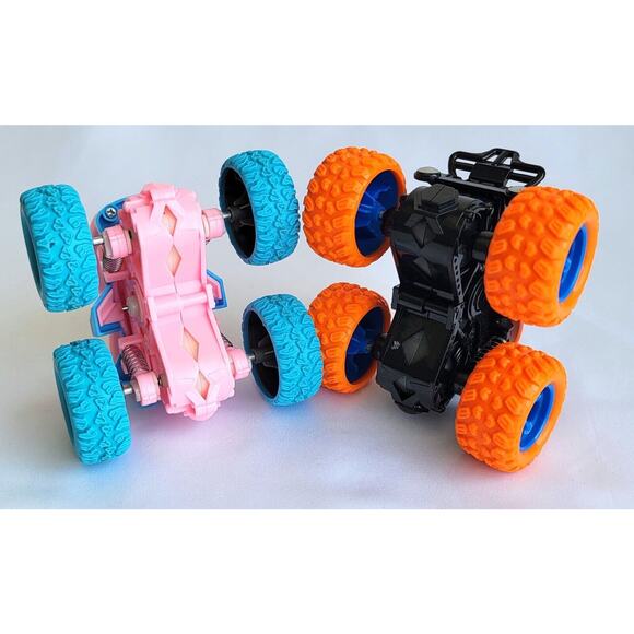 Miniature Monster Truck Orange Pink Push and Go Boy & Girl Toy - Picture 7 of 7